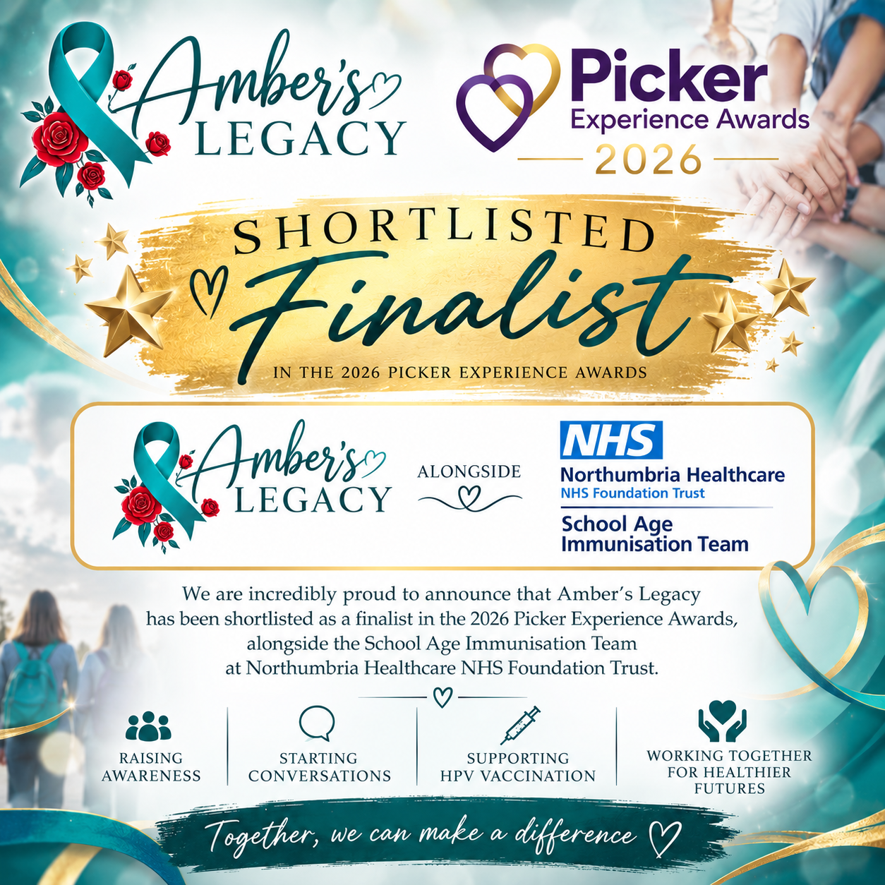 Amber’s Legacy Shortlisted as a 2026 Picker Experience Awards Finalist