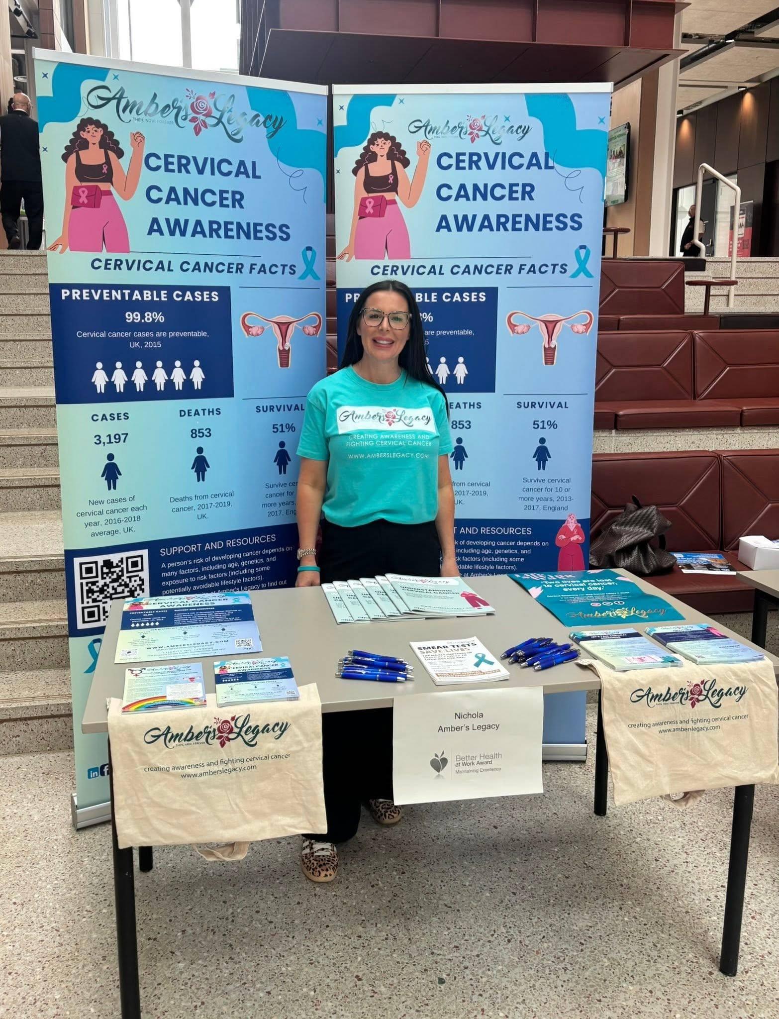 Raising Awareness at Sunderland City Hall - Cervical Cancer Awareness Week