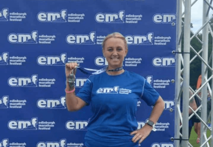🏃‍♀️🏅 Support Allison Dimmock in the Edinburgh Marathon for Amber’s Legacy! 💜🎗️